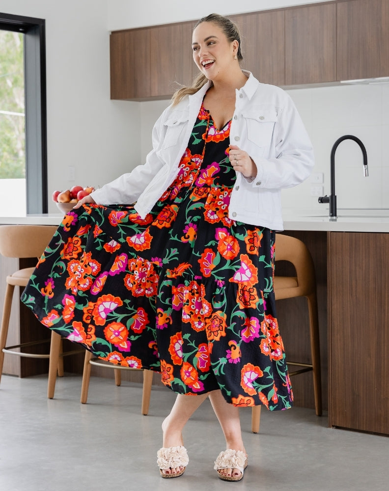 Jacinta Dress - Sunset Garden