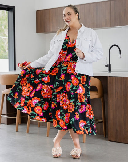 Jacinta Dress - Sunset Garden