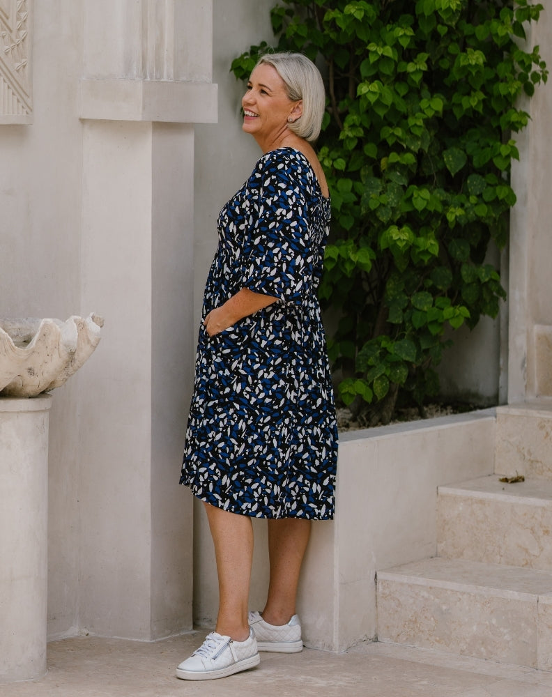 Alana Dress - Indigo Tide