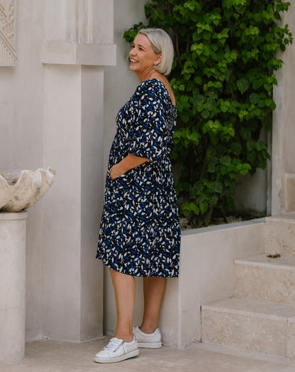 Alana Dress - Indigo Tide