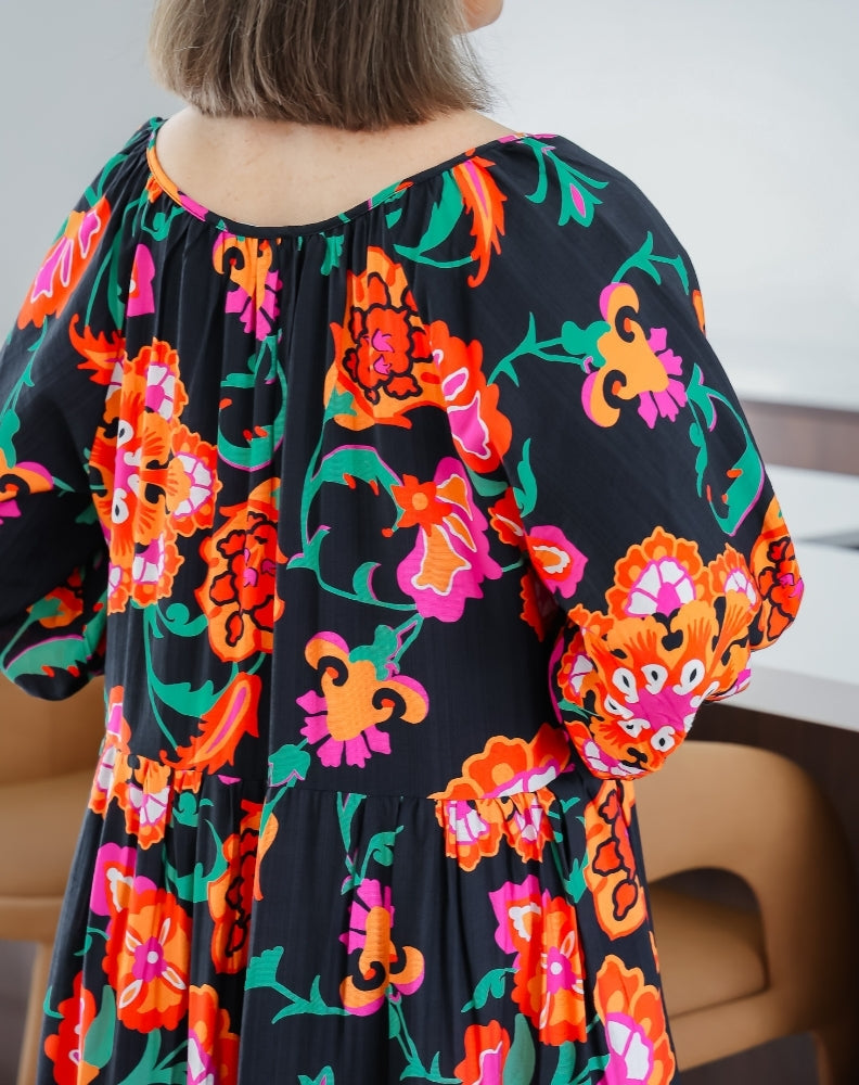 Jacinta Dress - Sunset Garden