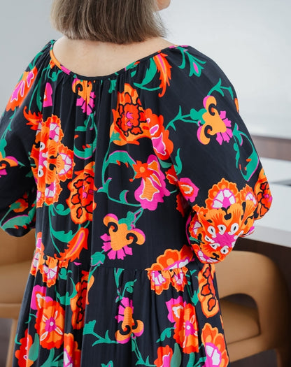 Jacinta Dress - Sunset Garden