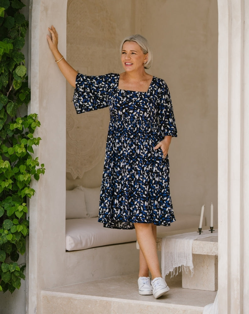 Alana Dress - Indigo Tide