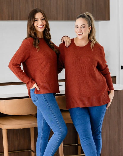 Maple Cotton Knit - Rust
