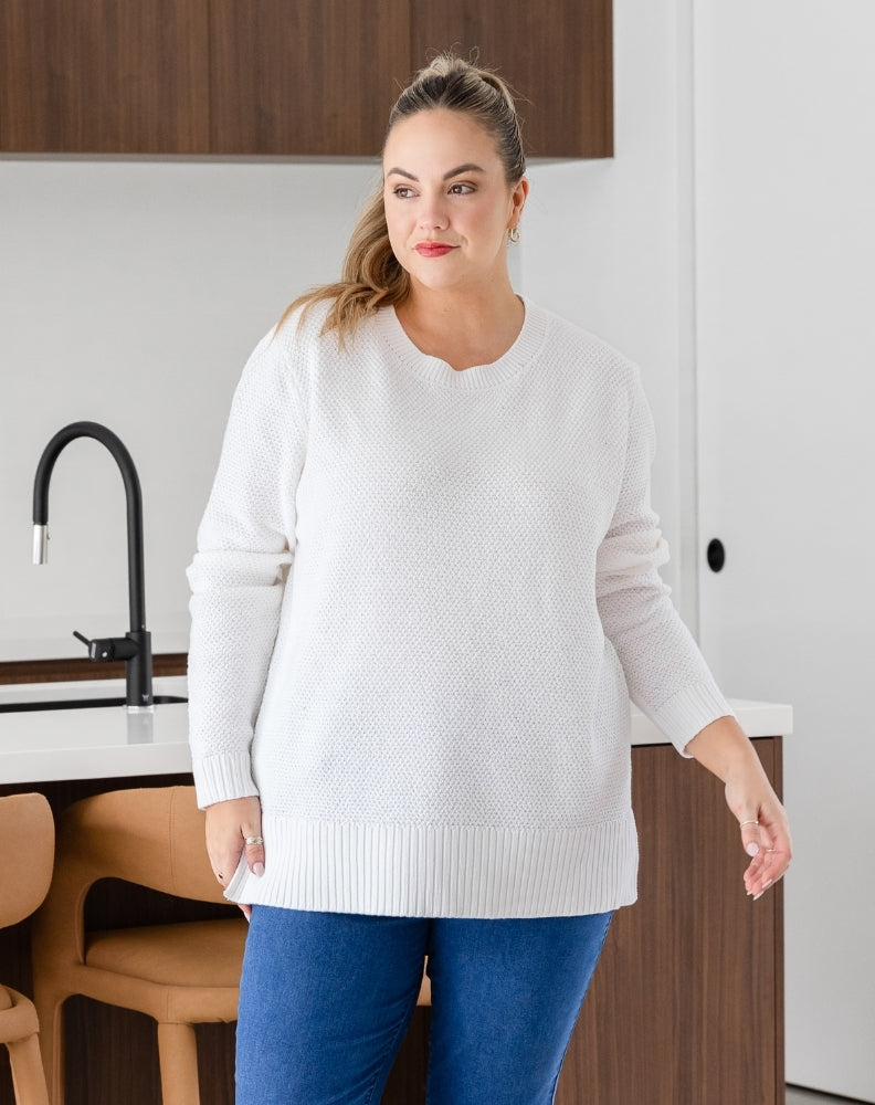 Maple Cotton Knit - White