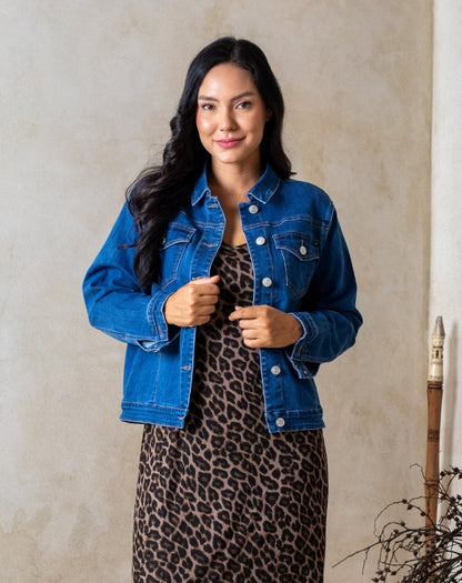 Frankie Stretch Denim Jacket Blue