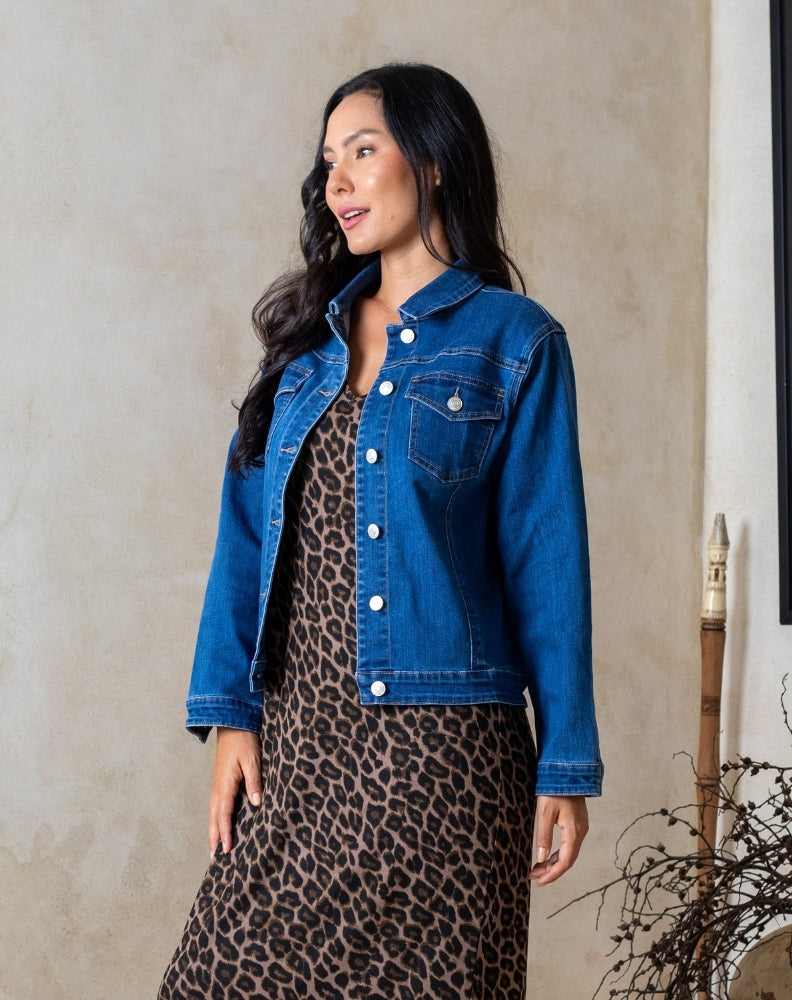 Frankie Stretch Denim Jacket Blue