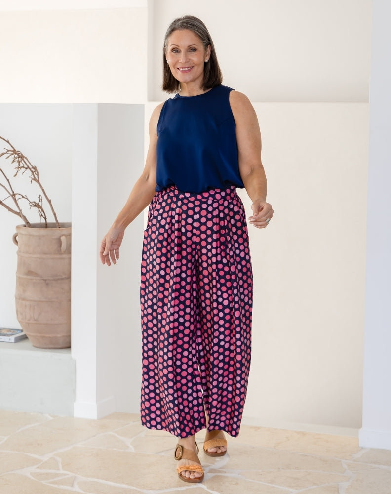 Bonnie Pant - Navy Spot