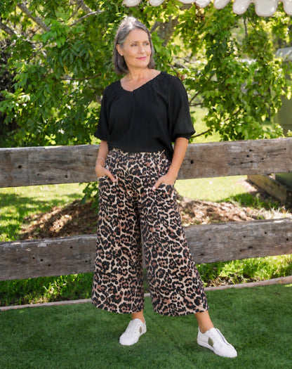 Bonnie Crop Pants - Leopard