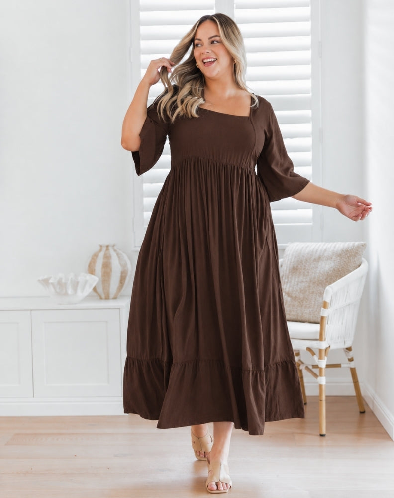 Kalani Dress - Coffee