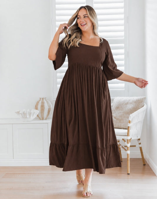 Kalani Dress - Coffee