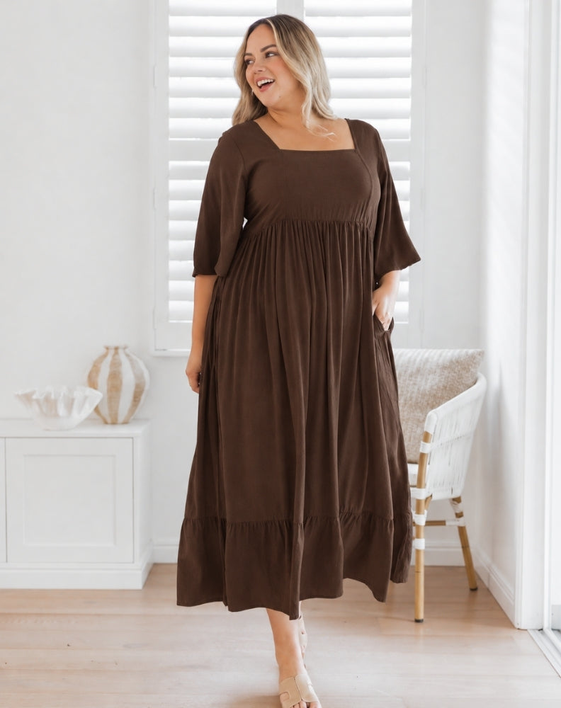 Kalani Dress - Coffee