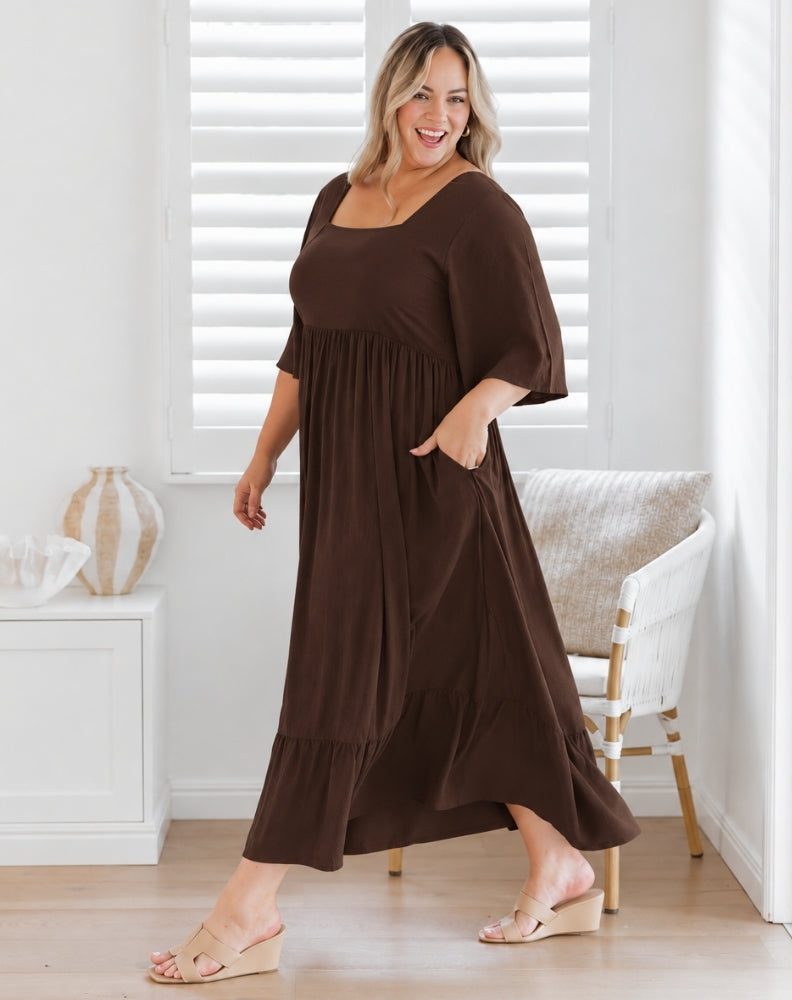 Kalani Dress - Coffee