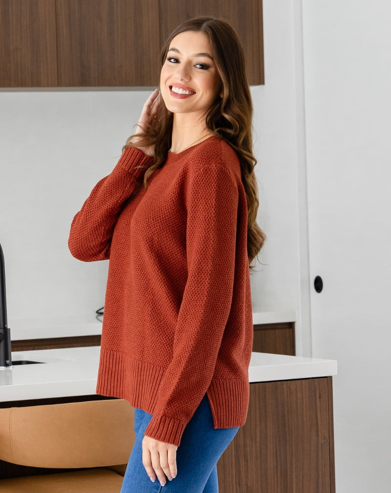 Maple Cotton Knit - Rust