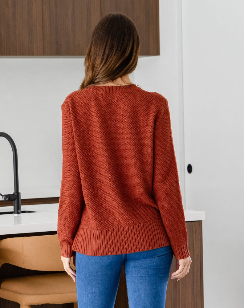 Maple Cotton Knit - Rust