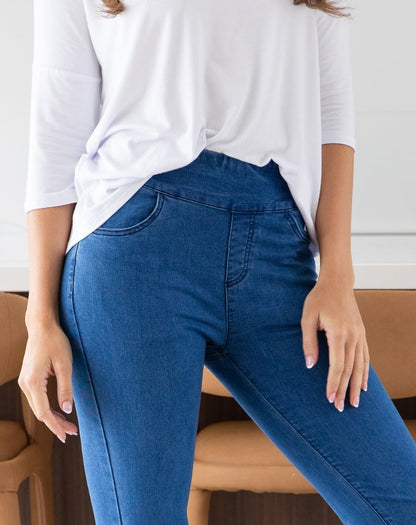 Slip on Jean Flared Leg
