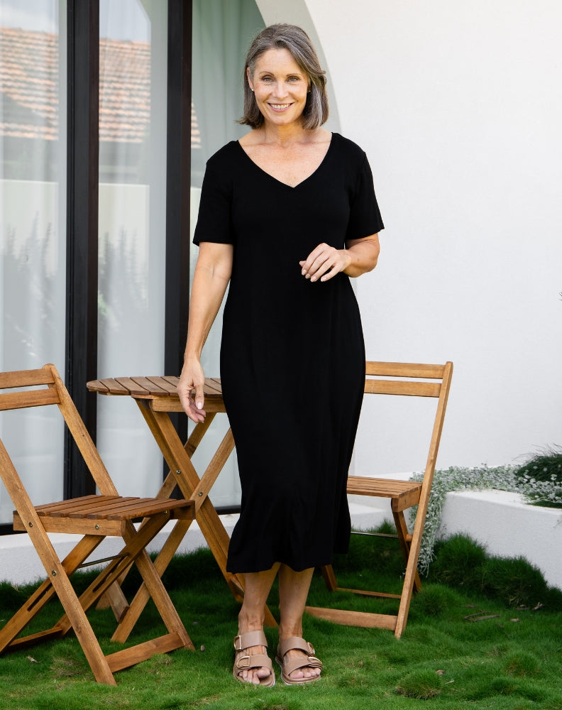 Harper Slip Dress - Black