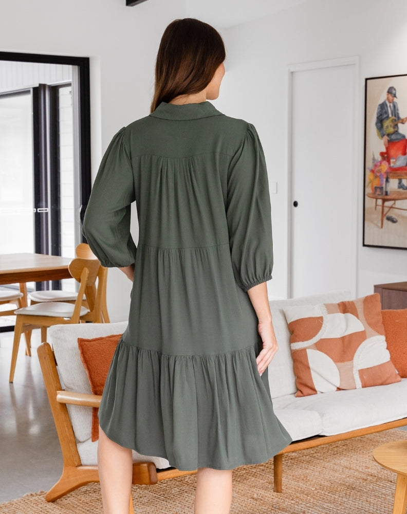 Tara Shirt Dress - Khaki