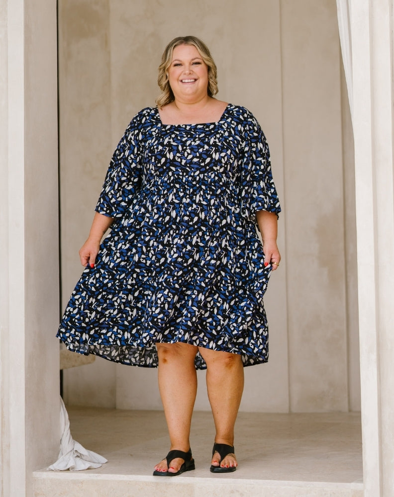 Alana Dress - Indigo Tide