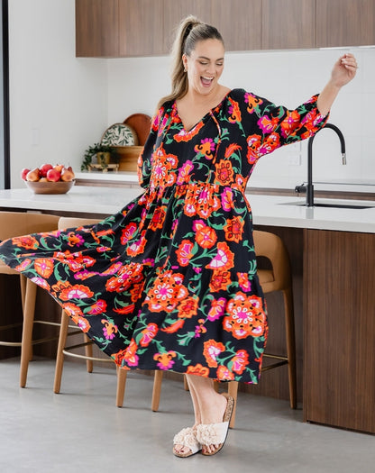 Jacinta Dress - Sunset Garden