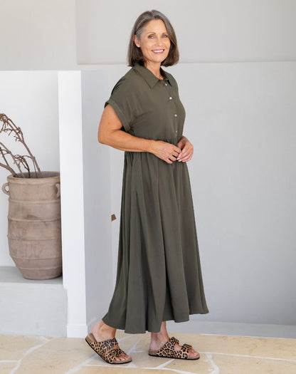 Elsie Dress - Khaki