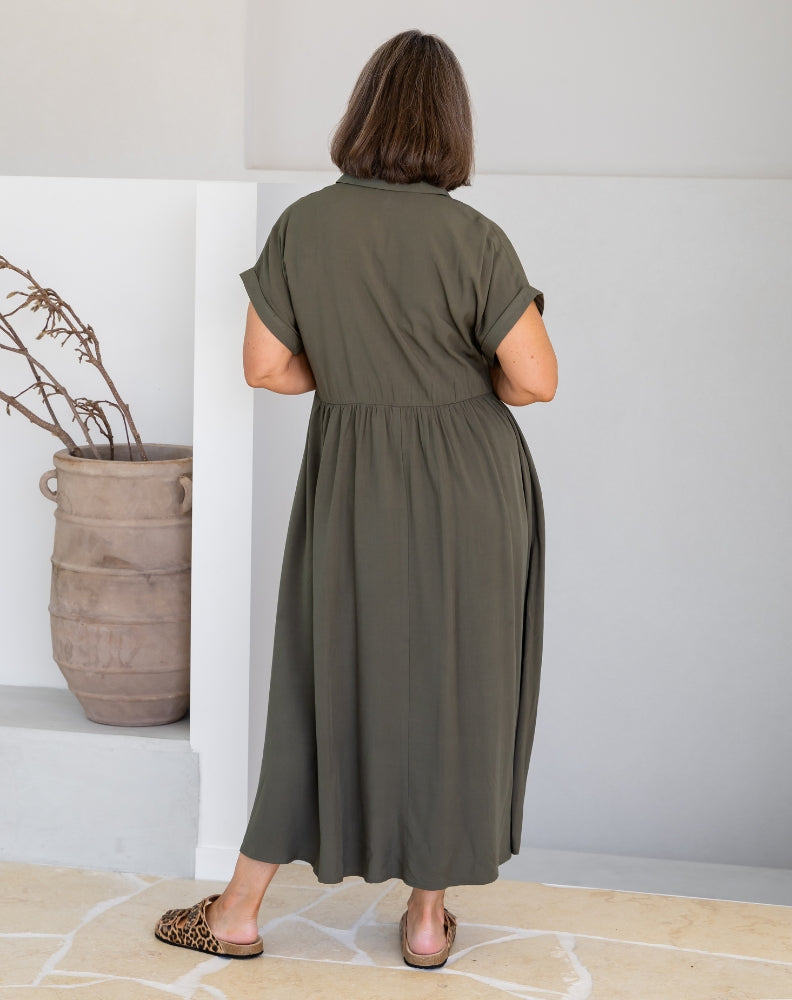 Elsie Dress - Khaki