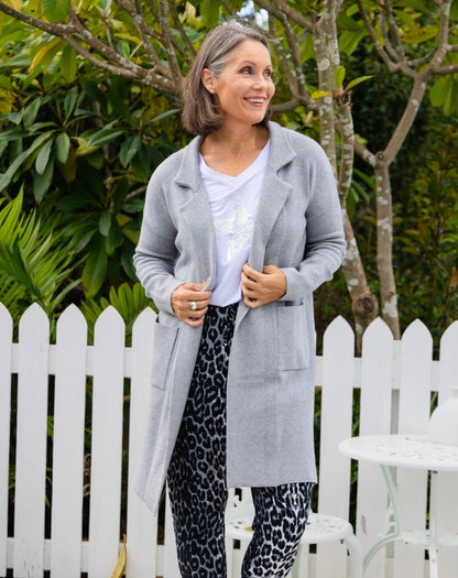 Chloe Knit Coatigan Grey
