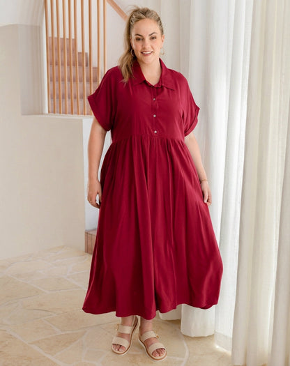 Elsie Dress - Cherry