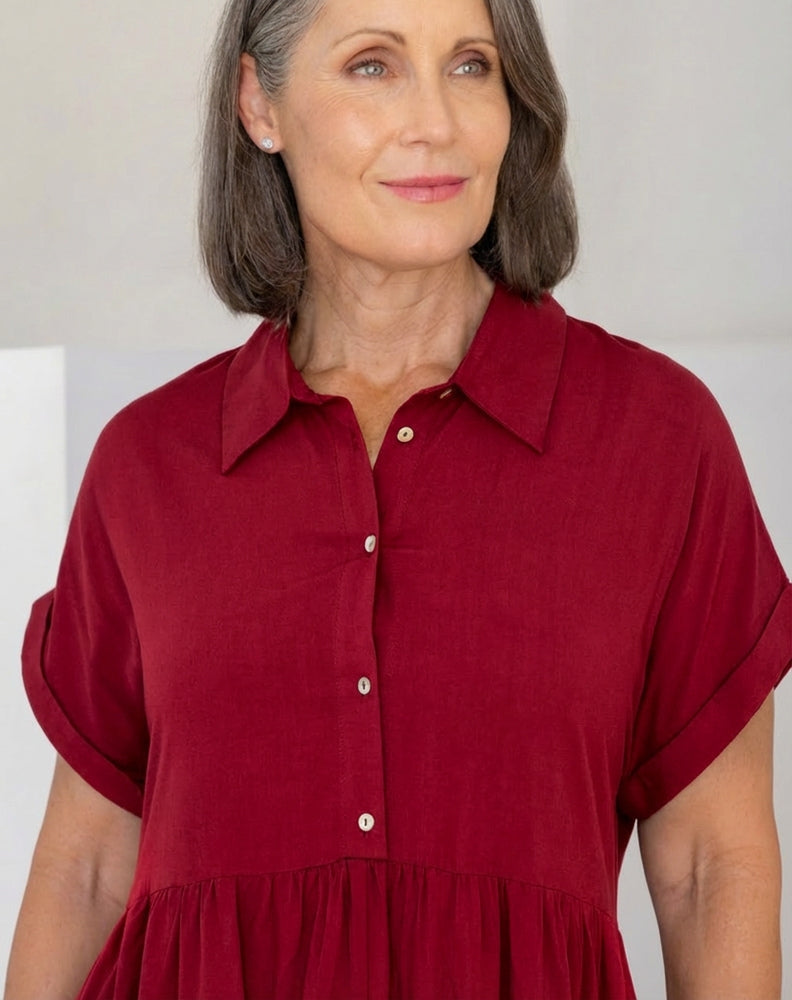 Elsie Dress - Cherry