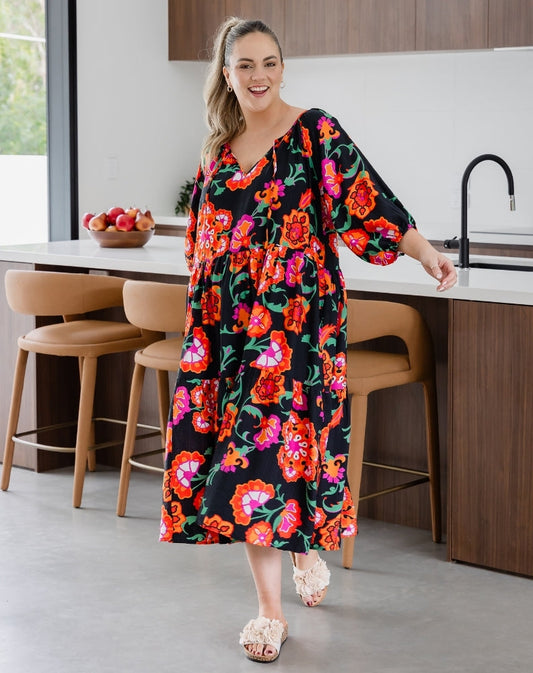 Jacinta Dress - Sunset Garden