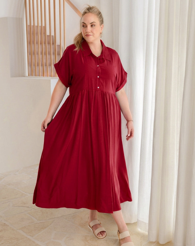 Elsie Dress - Cherry