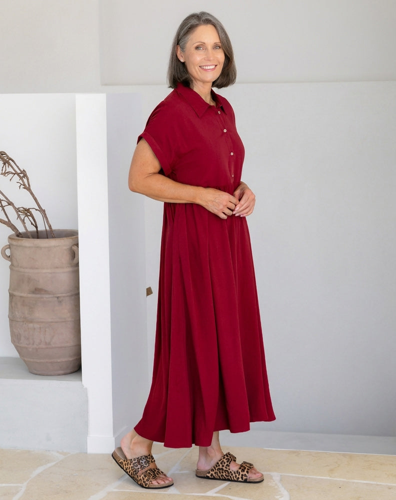 Elsie Dress - Cherry