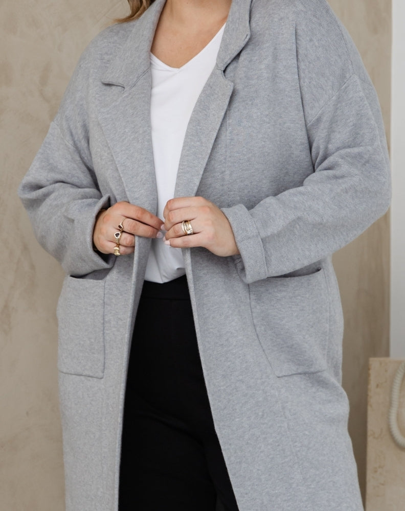 Chloe Knit Coatigan Grey