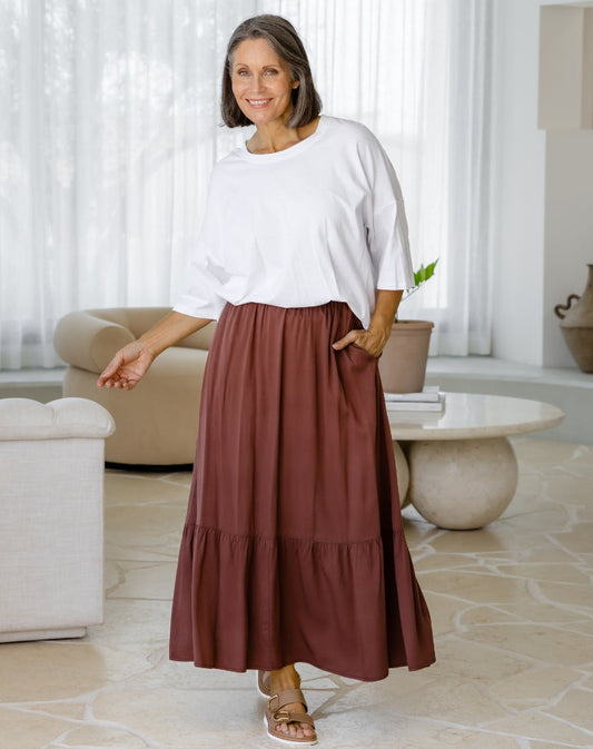 Danielle Maxi Skirt - Chocolate