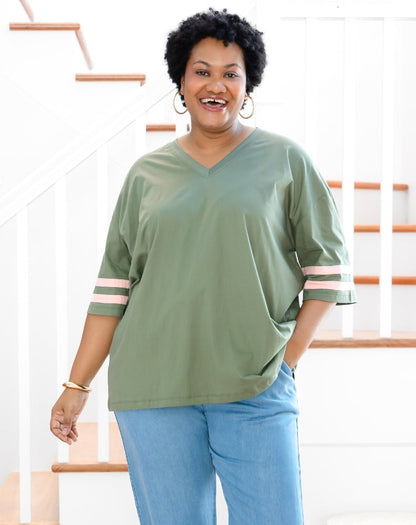 Striped Tee - Khaki