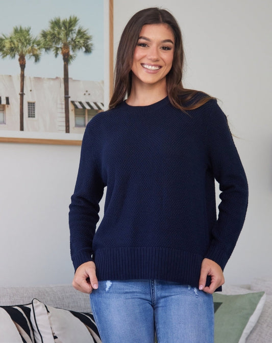 Maple Cotton Knit - Navy