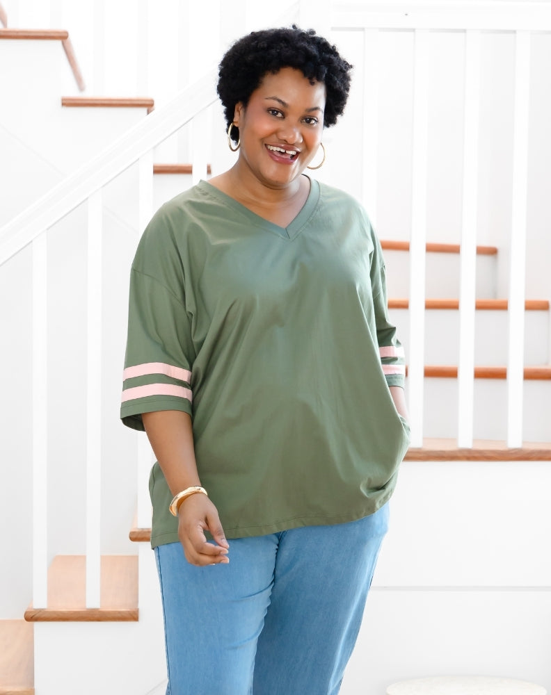 Striped Tee - Khaki