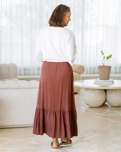 Danielle Maxi Skirt - Chocolate