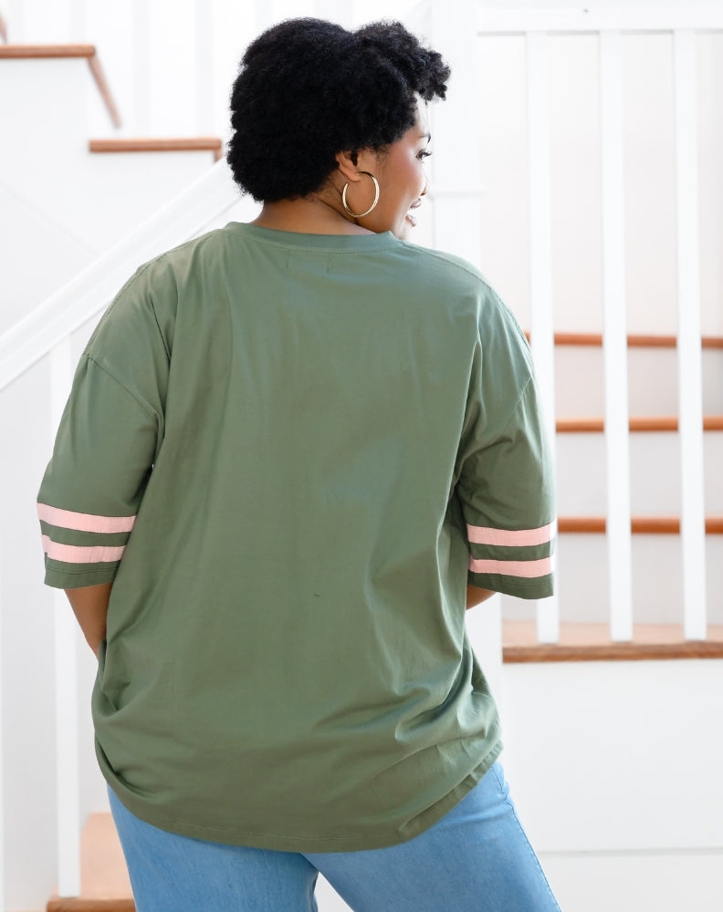 Striped Tee - Khaki