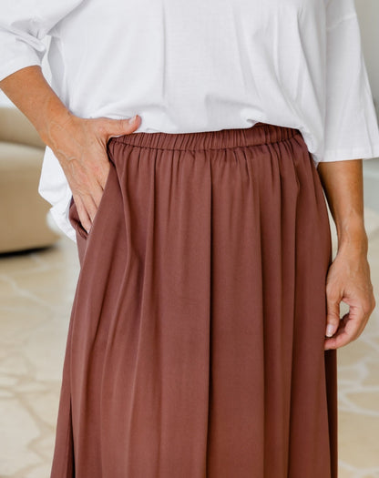 Danielle Maxi Skirt - Chocolate