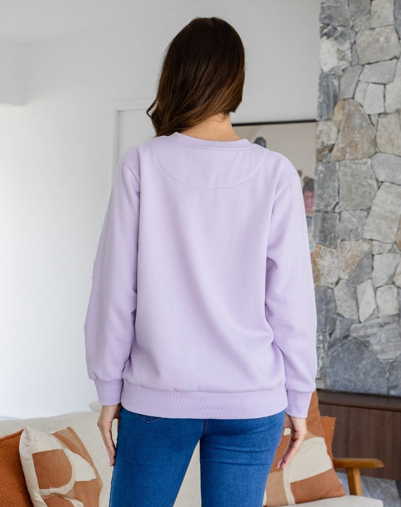Star Sequin Sweat - Lilac