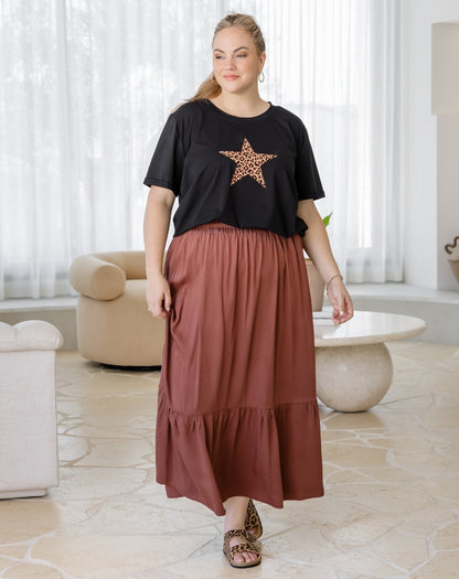 Danielle Maxi Skirt - Chocolate