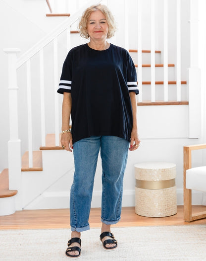 Striped Tee - Black