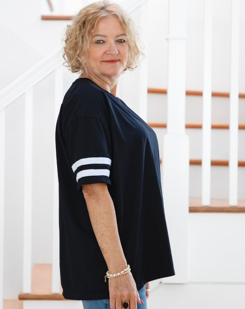 Striped Tee - Black