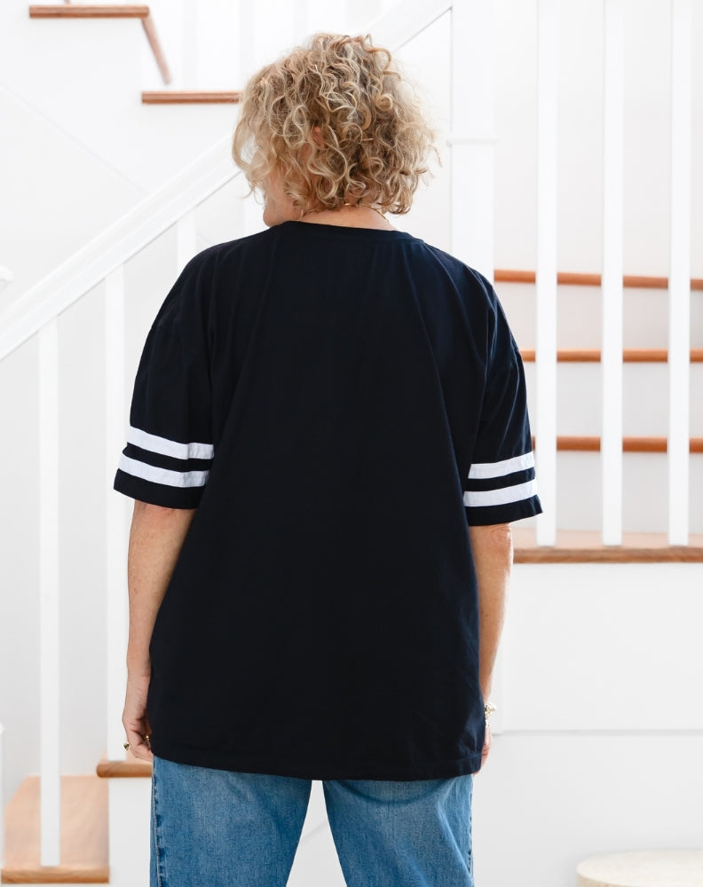 Striped Tee - Black