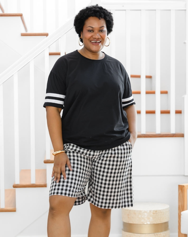 Brunswick Shorts - Black/White Gingham