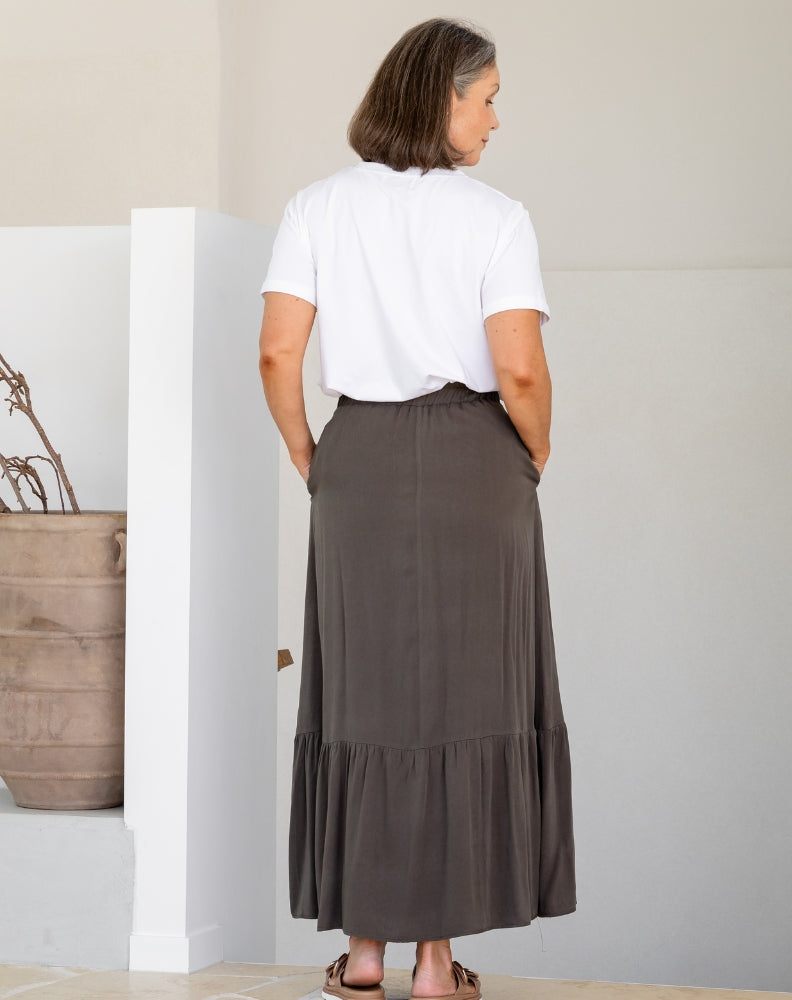 Danielle Maxi Skirt - Khaki