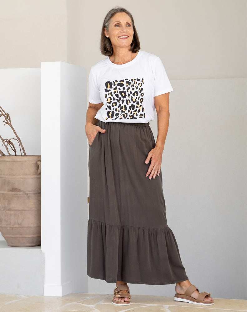Danielle Maxi Skirt - Khaki