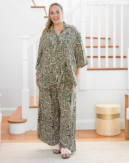 Millie Oversized Top - Sketch Print