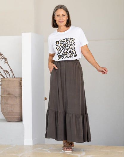 Danielle Maxi Skirt - Khaki